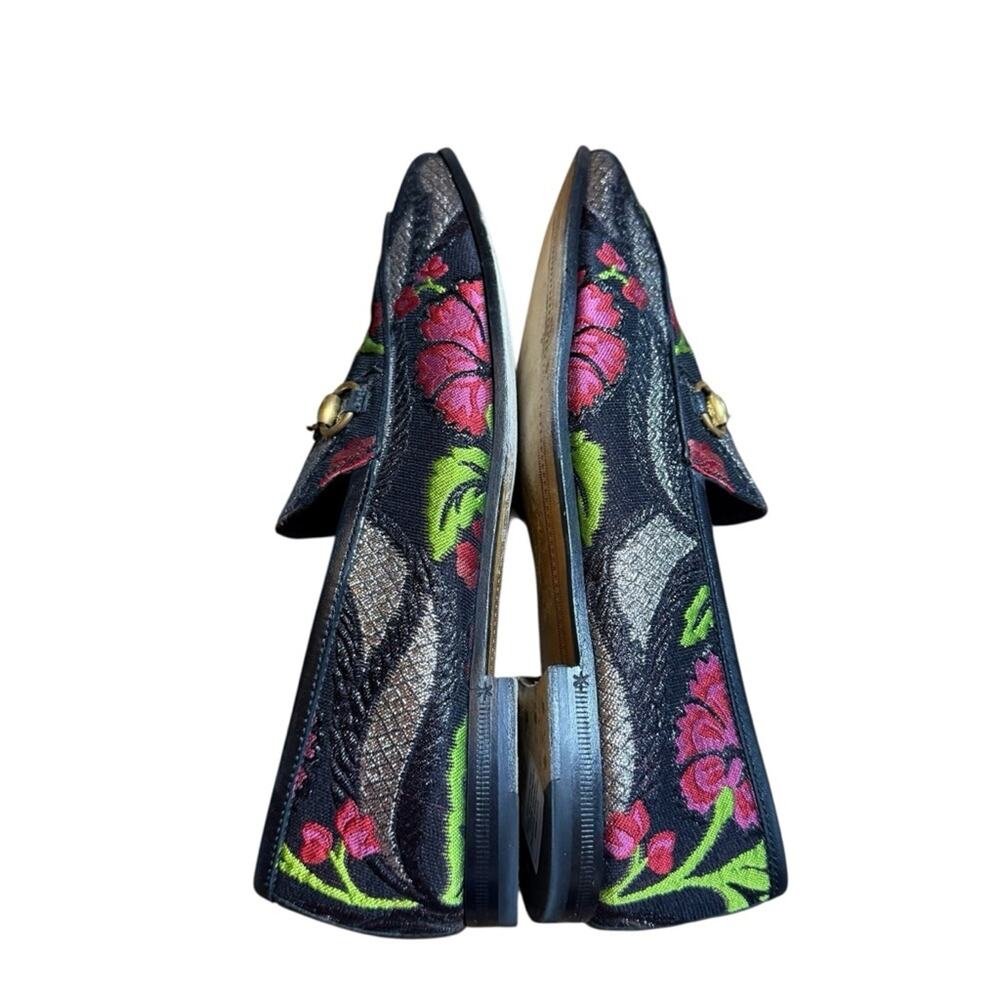 Gucci Jordaan Horsebit Slip On Loafers Floral Embroidered EU 38.5 US 8.5 - Picture 13 of 16